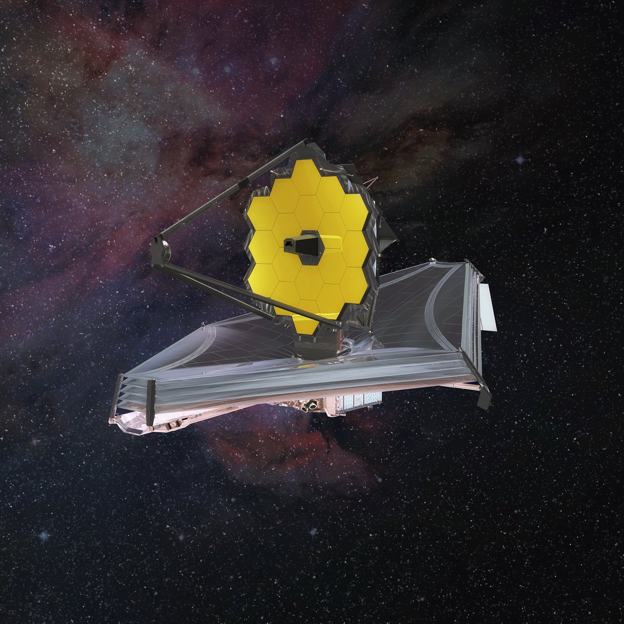 James Webb Space Telescope in space